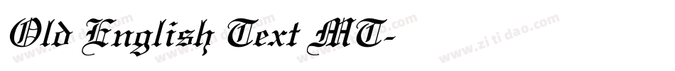 Old English Text MT字体转换